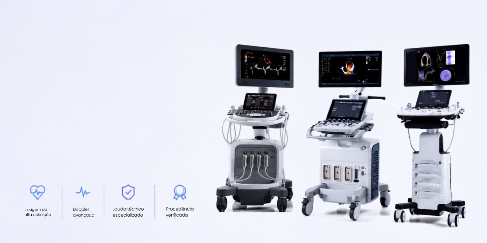 Aparelho de ultrassom para ecocardiografia e Doppler vascular