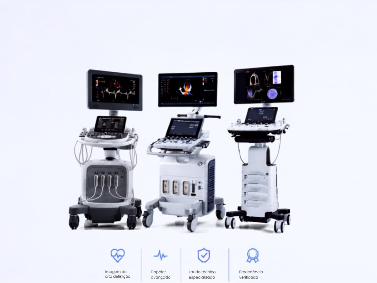 Aparelho de ultrassom para ecocardiografia e Doppler vascular